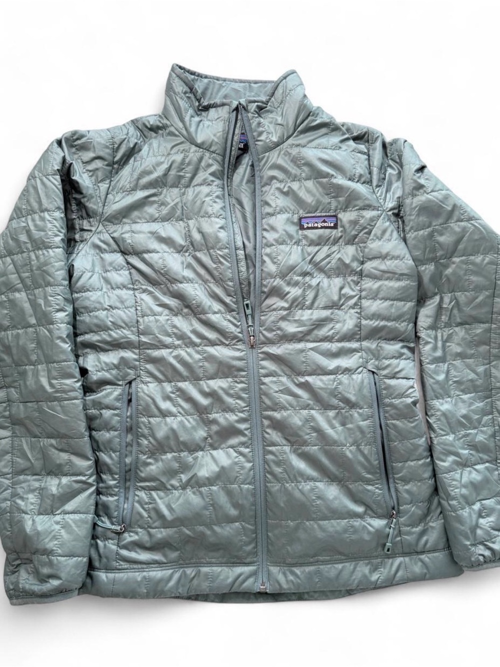 Patagonia Women's Quilted Puffer Jacket - Light Slate Green